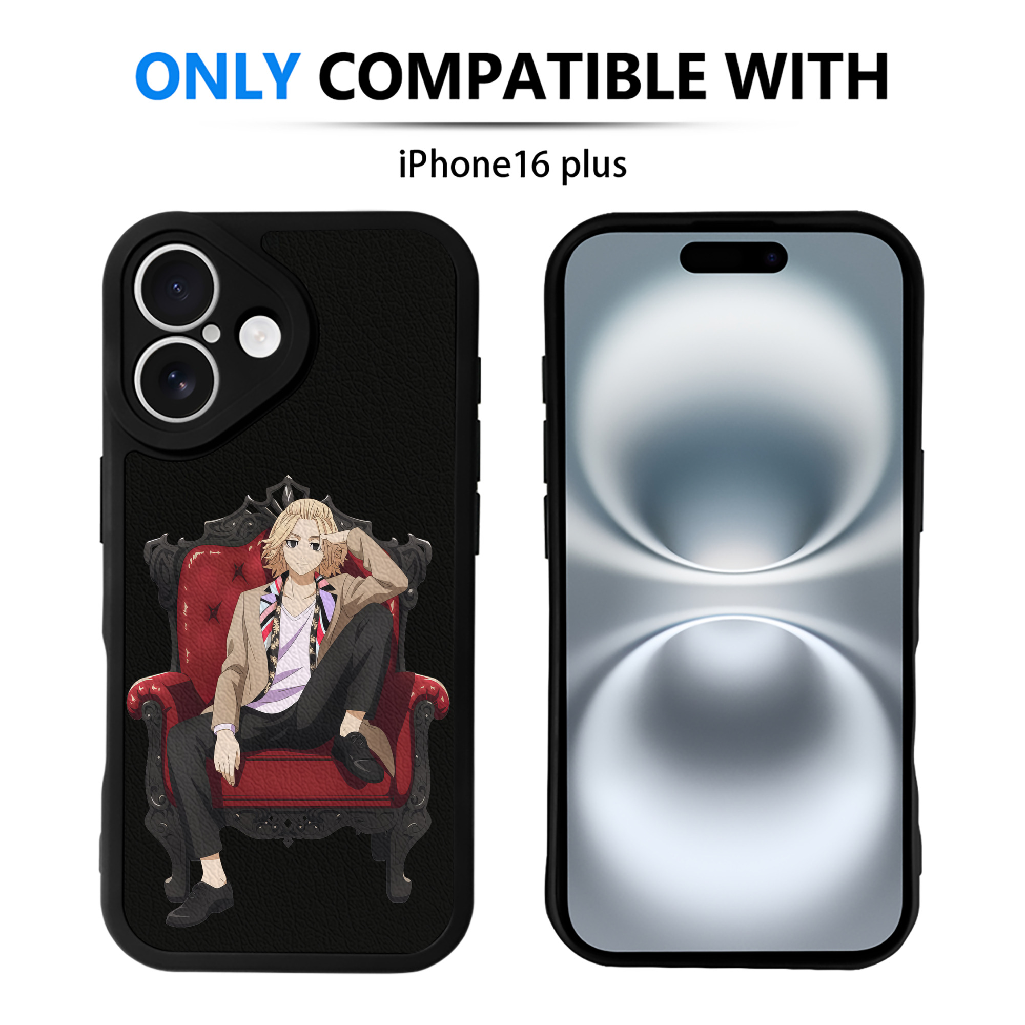 （画像用） 東京リベンジャーズ Tokyo Revengers 【iPhone 16シリーズ対応】シリコンスマホケース（レザー調） 材質：シリコン